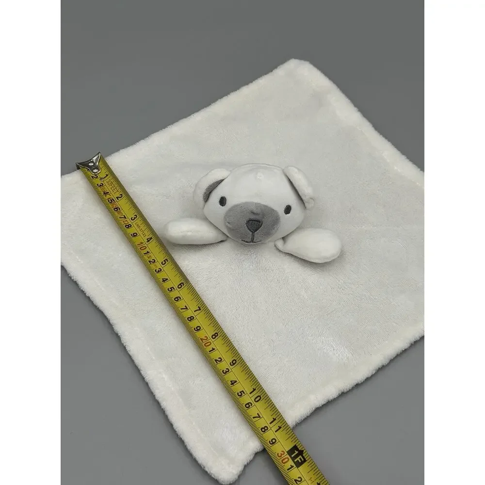 White Gray Bear Lovey Plush Baby Security Blanket No Tag